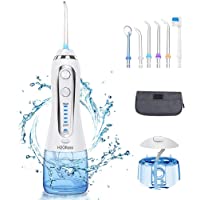 Los mejores  - ESSEASON Irrigador Bucal Portátil Profesional - 5 Modos Irrigador Dental Recargable- 300ml Tanque de Agua Extraíble…